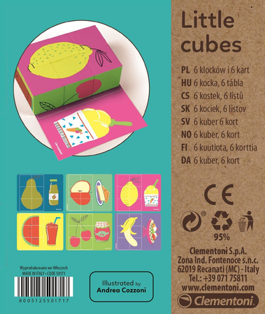 Clementoni małe kostki -owoce eko 501717