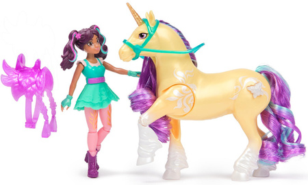 Unicorn Academy zestaw lalka i jednorożec Ava&Magic Leaf 037106