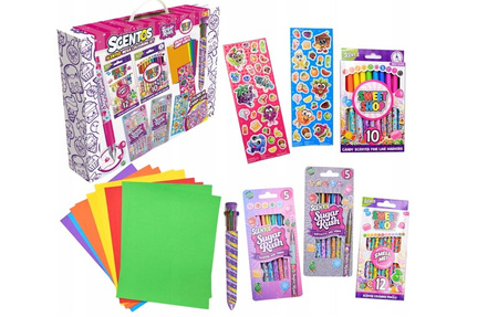 Scentos Pachnący zestaw Walizka do pokolorowania fioletowa 301623