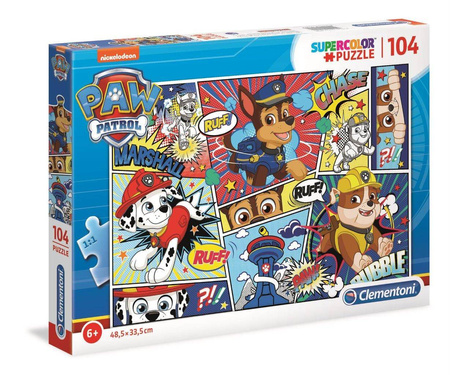 Clementoni puzzle 104 super kolor psi patrol 272617