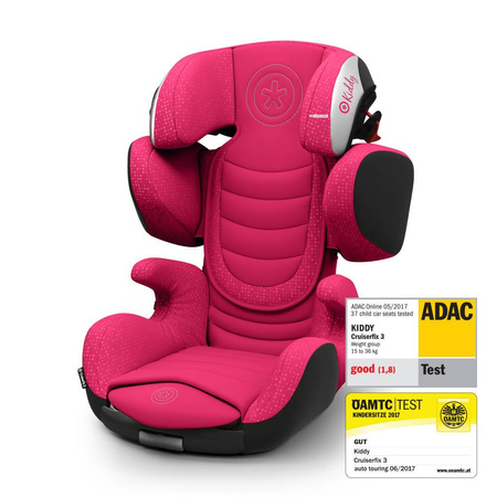 Kiddy cruiserfix 3 rubin pink fotelik samochodowy 15-36 kg