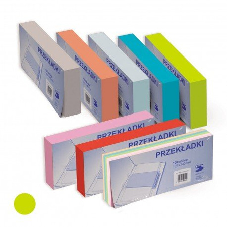 Przekładki karton 1/3 a4 a'100 pastel różowa 234403