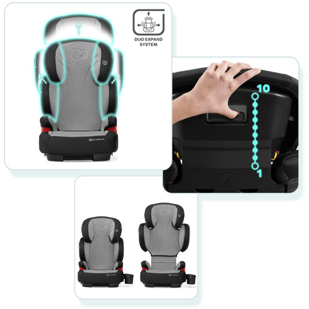 Kinderkraft fotelik samochodowy 15-36 unity grey