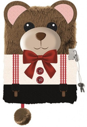 PAMIĘTNIK Z KŁÓDKĄ 3D WŁOCHACZ A5 96K MY LITTLE FRIEND TEDDY BEAR 669545