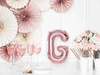 Balon foliowy litera "g", 35cm, różowe złoto