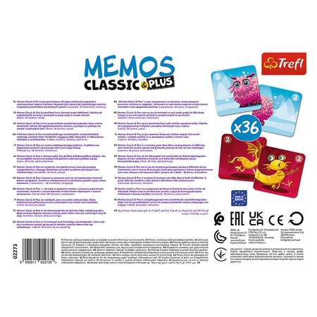 Gra Trefl Memos classic plus Urocze potworki 022735