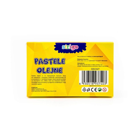 Strigo Pastele olejne 12 kolorów 937403
