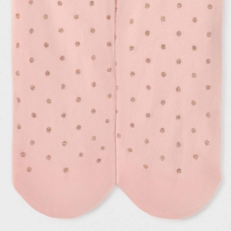 Mayoral rajstopy w groszki glitter kolor 28 pale blush rozmiar 0 m