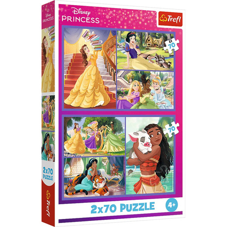 Puzzle Trefl 2x70 Bajkowe dni Disney 344400