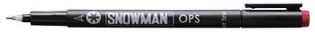Foliopis snowman ops b.cienki czerwony /12/