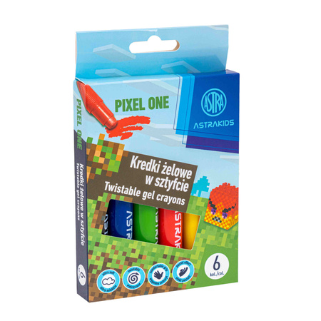 Kredki żelowe w sztyfcie 6kol ASTRAKIDS PIXEL ONE 214894