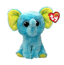 Słoń Turkusowy Trunkles Pupilki TY - 15cm 373598