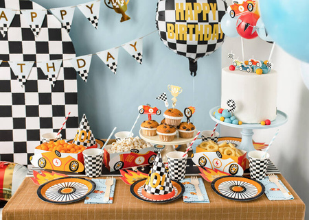 Balon foliowy szachownica Happy Birthday 45cm 026858