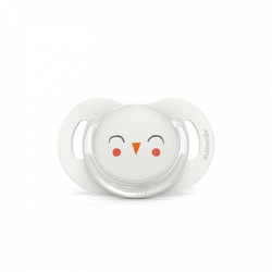 Suavinex Smoczek anatomiczny SX Pro silikonowy| Premium | 6-18 m | Sowa beżowa | Bonhomia
