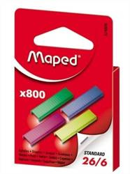 Maped Zszywki kolorowe 26/6 800szt pudełko 248069