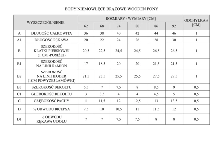 BODY DLUGI REKAW WOODEN PONY 80 BRAZ PINOKIO