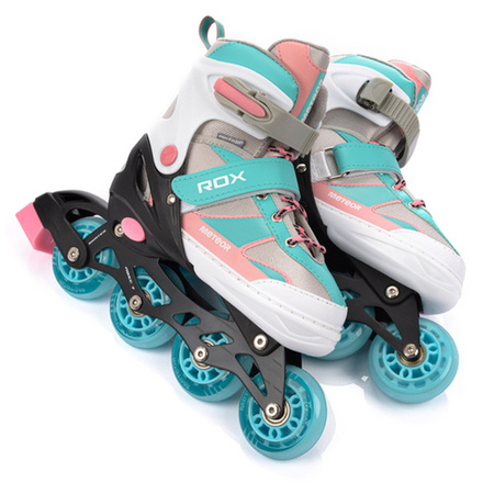 Rolki Meteor Rox S 30-33 różowy/jasnoniebieski 001275