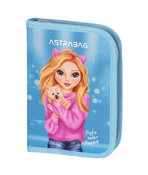 Piórnik pojedynczy dwuklapkowy bez wyposażenia ASTRABAG TOP TEENS SOFI 177144