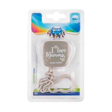 Canpol łańcuszek do smoczka i love mummy 024349
