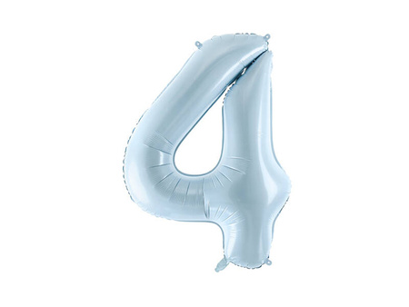 Balon foliowy cyfra 4 72cm jasny niebieski 034709