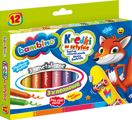 Maj kredki w sztyfcie 12kol bambino standard 628672