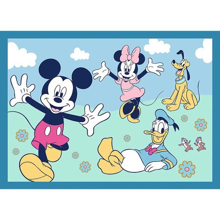 Puzzle Trefl 4w1 Zabawne zdarzenia Myszki Miki Disney 346695