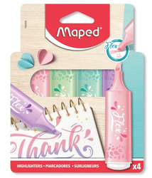 Maped Zakreślacz Flex pastel 4szt kartonowe etui 403082