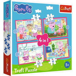 Puzzle Trefl 4w1 Peppa uwielbia przygody 346725