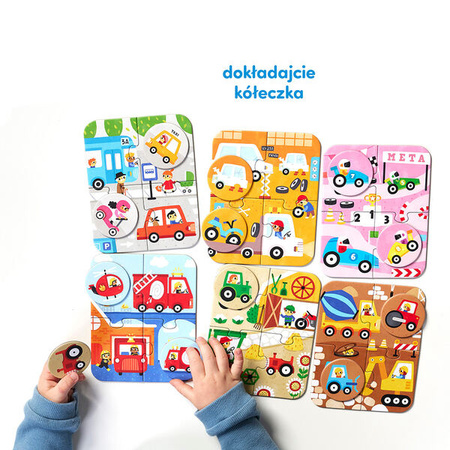 CzuCzu Puzzle Pojazdy małe i duże 2+ 493785