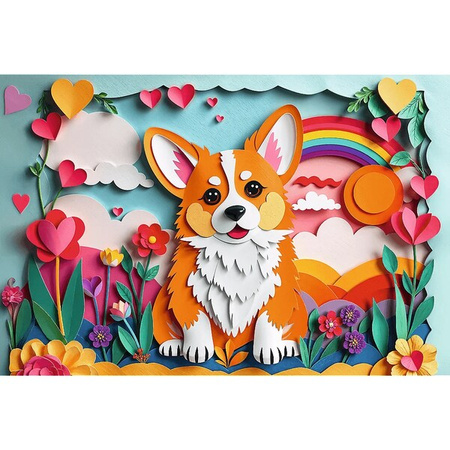 Puzzle Trefl 160 40-lecie Trefl Paper Art Piesek 400502