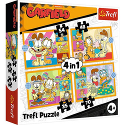 Puzzle Trefl 4w1 Garfield kocha lazanię 346732