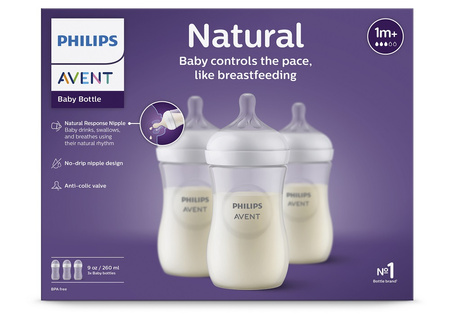 Philips AVENT Butelka Natural Response 260 ml 1m+ 3-pak SCY903/03 990741