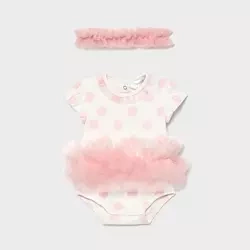 Mayoral Body tutu z opaską kolor 28 Pale blush rozmiar 18 m