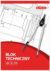 Herlitz Blok techniczny A4 biały 10k 170g 583625
