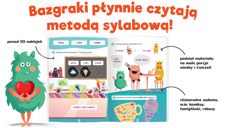 Książeczka Bazgraki Czytanie sylabowe Elementarz 5-7 lat 044010