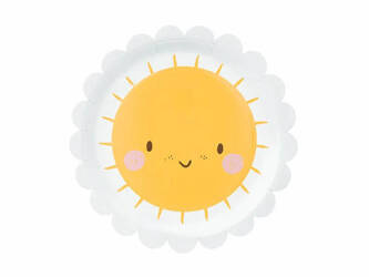 Talerzyki Słoneczko mix 18cm 6szt 011922