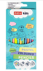 Kredki Easy Kids 12kol pastelowe trójkątne 299462