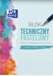 Blok techniczny Oxford A4 10k kolor pastel 225g 072508