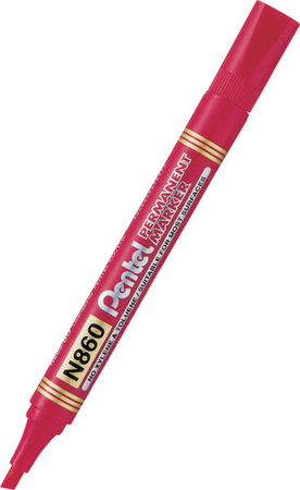 Pentel Marker permanentny 1.2-4.0mm czerwony ścięty N860 070470