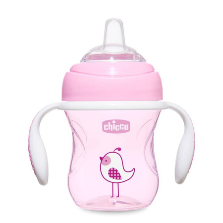 Chicco Pierwszy kubek treningowy z miękkim ustnikiem 4M+ 200ml pink 069972 