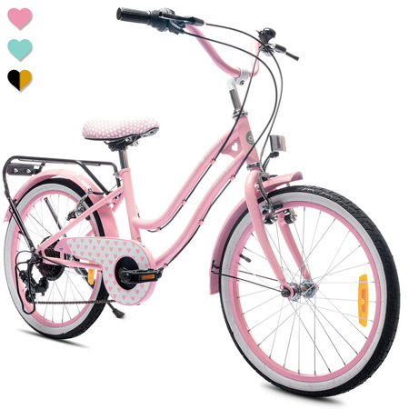 Rowerek 20 cali Heart bike 6-biegowy przerzutka Shimano różowy 645755 Rower