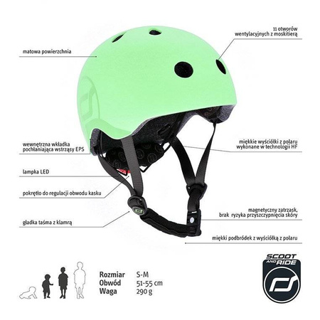 Scootandride kask s-m dla dzieci 3+ kiwi kolekcja icecream 2020
