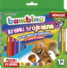 Maj kredki bambino trójkątne w opr.drewn.12kol+temperówka standard