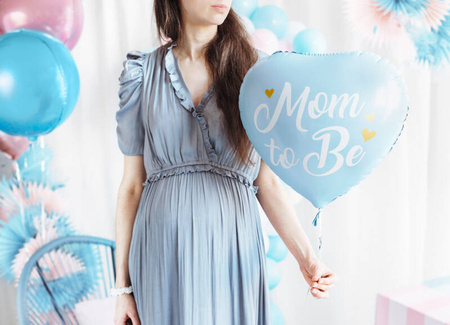 Balon foliowy Mom to Be 35cm niebieski 170865