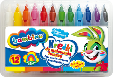 Kredki do malowania twarzy 12kol Bambino standard