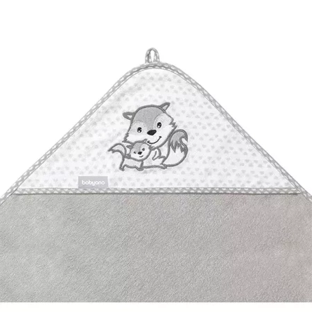 Babyono okrycie kąpielowe bambusowe 100x100 szare 408568