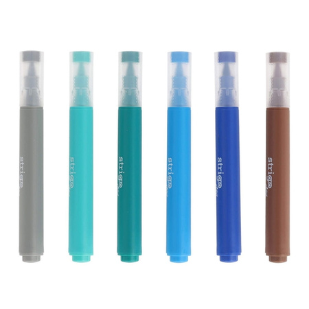 Strigo Marker Akrylowy z Końcówką Brush w Trójkątnej Obudowie w 6 kolorach 854317