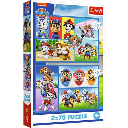 Puzzle Trefl 2x70 Psi Patrol rządzi 344417