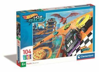 Clementoni Puzzle 104 Super Kolor Hot Wheels 257607