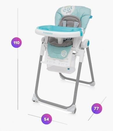 Baby design krzesełko do karmienia lolly 03 blue